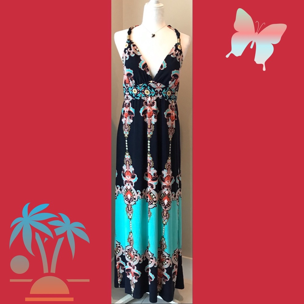Beautiful Halter Maxi Dress Sz L